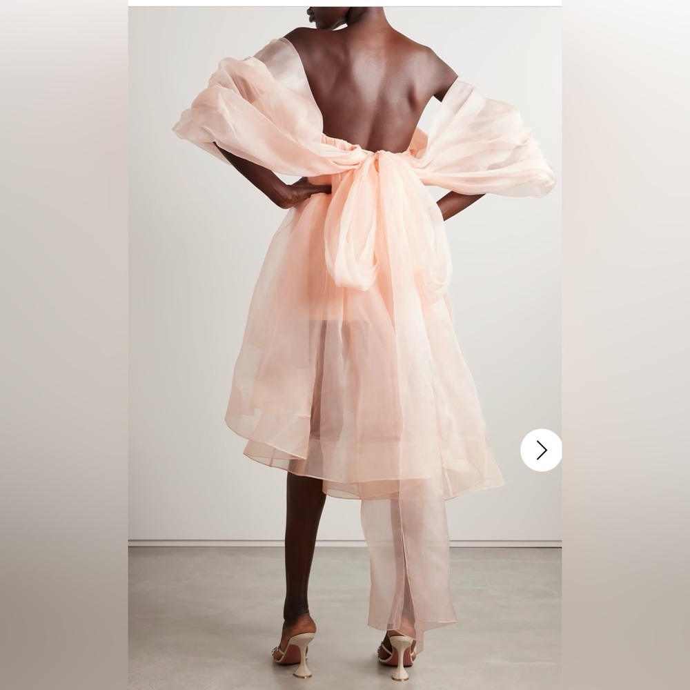 ZIMMERMANN Crush Pink Strapless gathered silk-organza Mini Dress AU 0 (US 4) - Picture 4 of 12